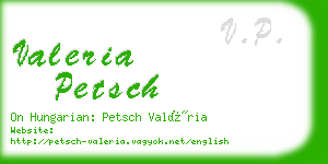 valeria petsch business card